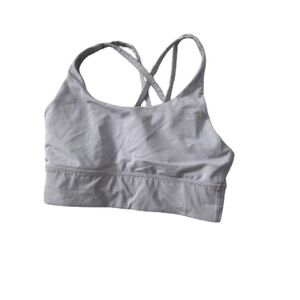 Lululemon sports bra - size 6 (I think!) fits snug.  Lilac purple